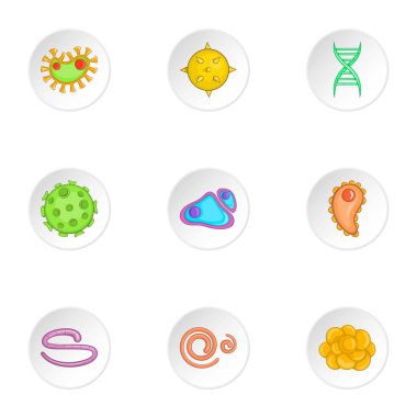 Hastalık Icons set, karikatür tarzı