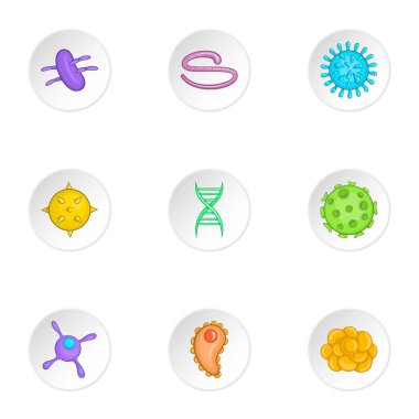 Hastalık Icons set, karikatür tarzı