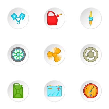 Garaj Icons set, karikatür tarzı