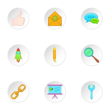 En iyi duruma getirme Icons set, karikatür tarzı