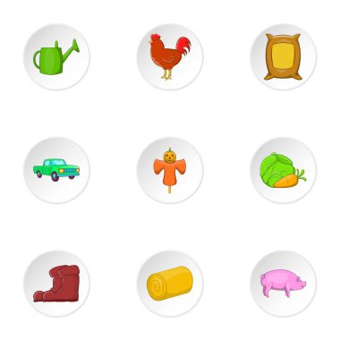 Ahır Icons set, karikatür tarzı