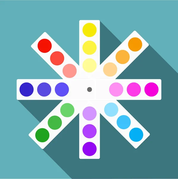 Icono de paleta de colores, estilo plano — Vector de stock