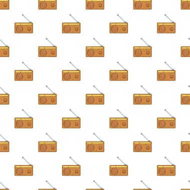 Retro tarzı radyo alıcısı desen, karikatür tarzı