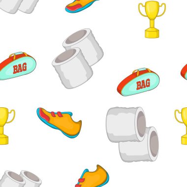 Tenis Ekipmanları desen, karikatür tarzı