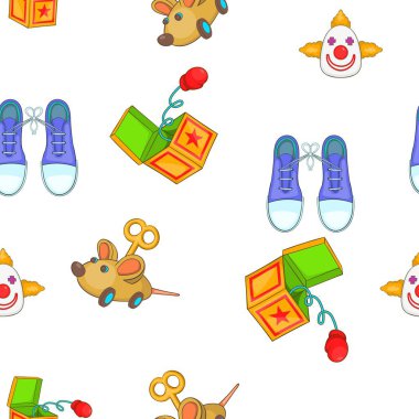 Nisan aptallar gün öğeleri desen, karikatür tarzı