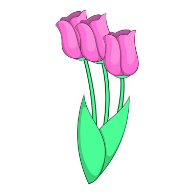 Lale simgesi, karikatür tarzı