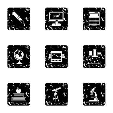 Çalışma Icons set, grunge tarzı