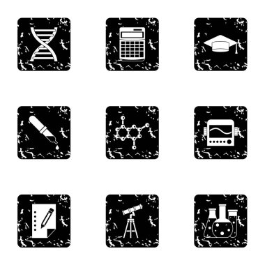 Bilim simgeler, grunge tarzı eğitimi