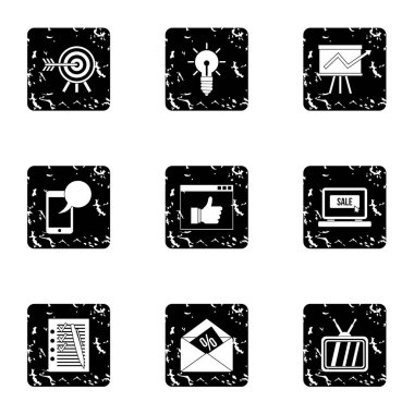 Reklam simgeler kümesi, grunge tarzı türleri