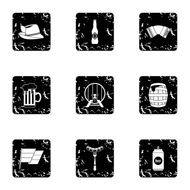 Oktoberfest simgeler kümesi, grunge tarzı
