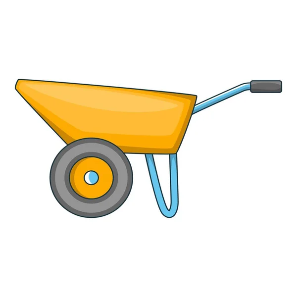 Icona della carriola, stile cartone animato — Vettoriale Stock