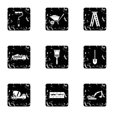 İnşaat simgeler kümesi, grunge tarzı