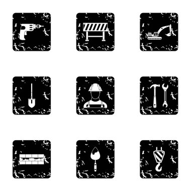 Onarım Araçları simgeler kümesi, grunge tarzı