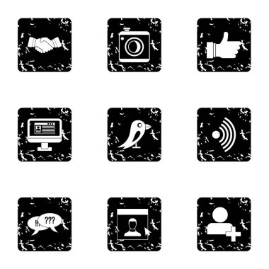 Mektup simgeler kümesi, grunge tarzı