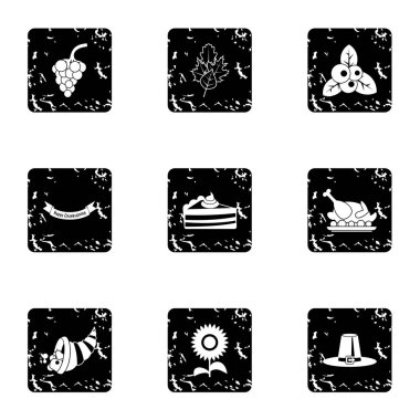 Şükran Bayramı simgeler kümesi, grunge tarzı