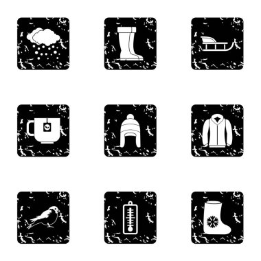 Kış simgeler kümesi, grunge style