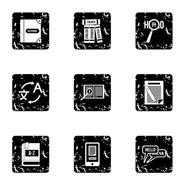 Yabancı dil simgeler kümesi, grunge tarzı
