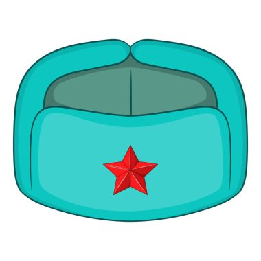 Güzelliğini Rus şapkası Icon, karikatür tarzı