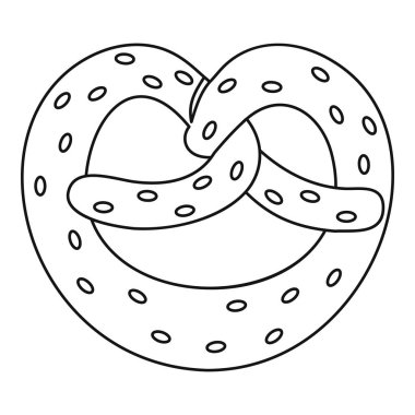 Tuzlu kraker simgesi, anahat stili