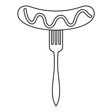 Bavyera sosis simgesi, anahat stili