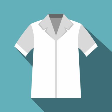 Gömlek polo simgesi, düz stil