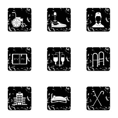 Engelli İnsanlar simgeler kümesi, grunge tarzı