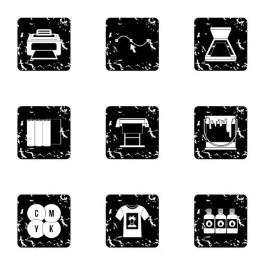 Yazıcı simgeler kümesi, grunge tarzı