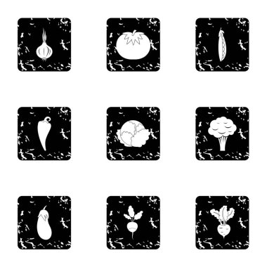 Sebze simgeler kümesi, grunge tarzı