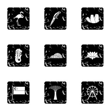 Singapur simgeler kümesi, grunge tarzı tatil