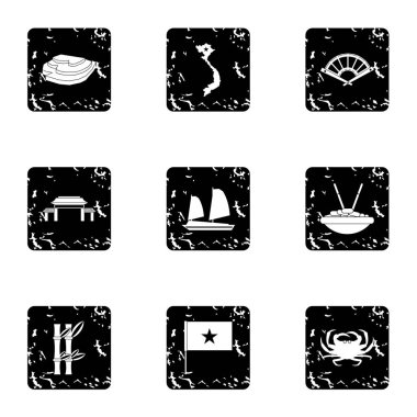 Vietnam simgeler kümesi, grunge tarzı tatil