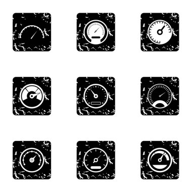 Hız göstergesi simgeler kümesi, grunge tarzı