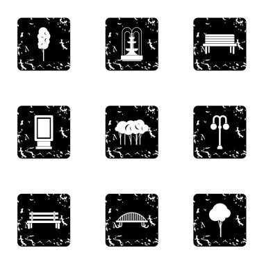 Bahçe simgeler kümesi, grunge tarzı