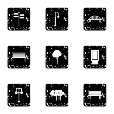 Park şeyler simgeler kümesi, grunge tarzı