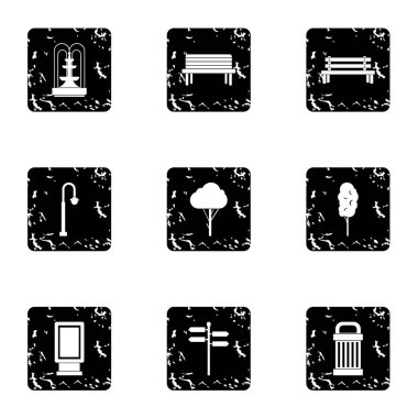 Kare şey simgeler kümesi, grunge tarzı