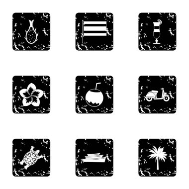 Ülke Tayland simgeler kümesi, grunge tarzı