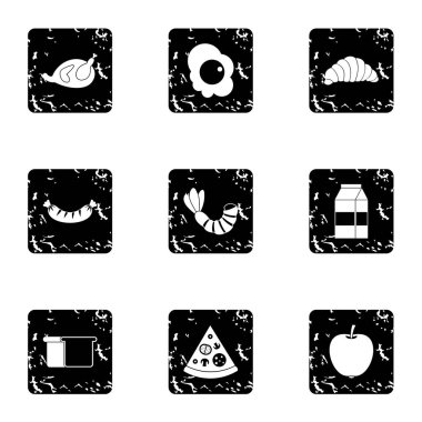 Kahvaltı simgeler kümesi, grunge tarzı