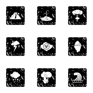 Doğal acil simgeler kümesi, grunge tarzı