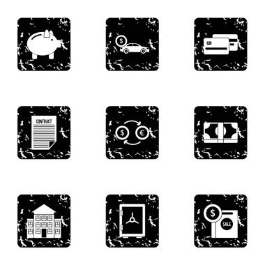 Para simgeler kümesi, grunge tarzı