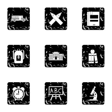Eğitim simgeler kümesi, grunge tarzı