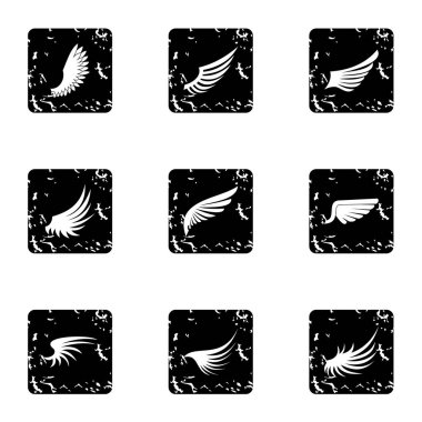 Tüy kanat simgeler kümesi, grunge tarzı