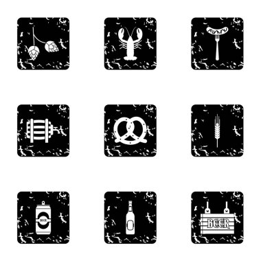 Alkollü içecek simgeler kümesi, grunge tarzı