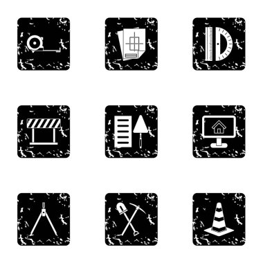 Onarım Araçları simgeler kümesi, grunge tarzı