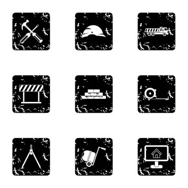 Simgeler kümesi, grunge tarzı inşaat araçları