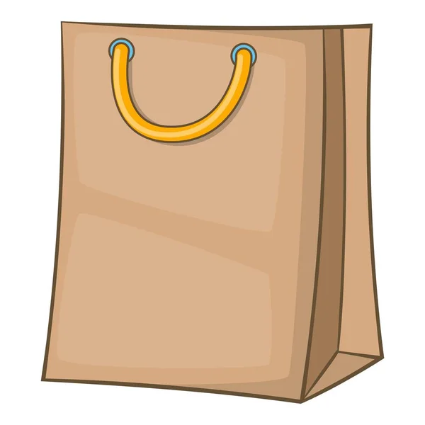 Shopping bag icona, stile cartone animato — Vettoriale Stock