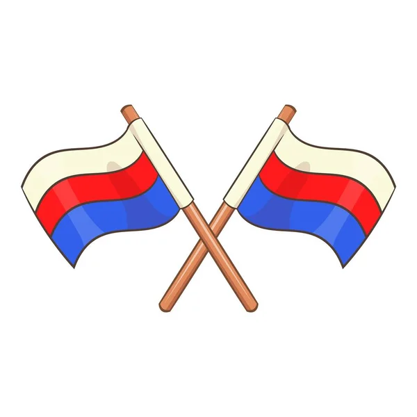 ロシア国旗アイコン、漫画のスタイル — ストックベクタ