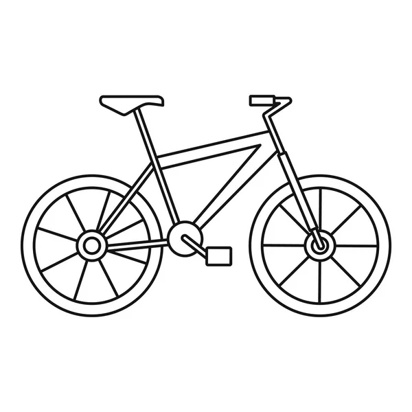 Icône vélo, style contour — Image vectorielle