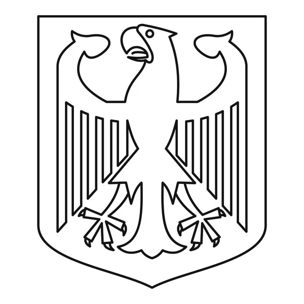 Duitse wapenschild pictogram, Kaderstijl — Stockvector