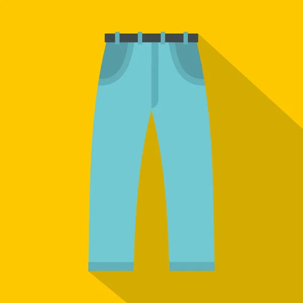 Піктограма джинсів, плоский стиль — стоковий вектор