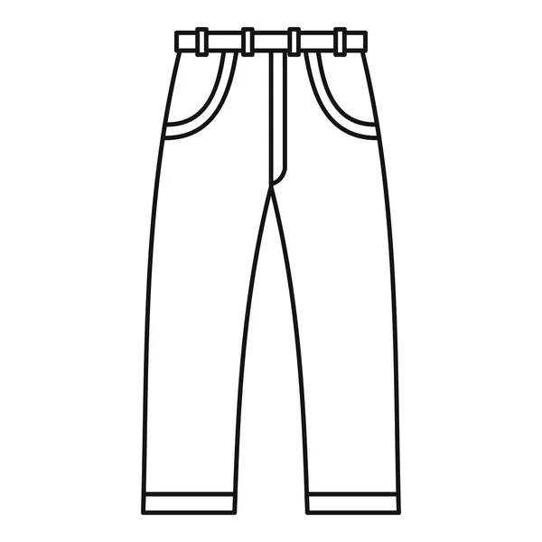 Icona jeans, stile contorno — Vettoriale Stock