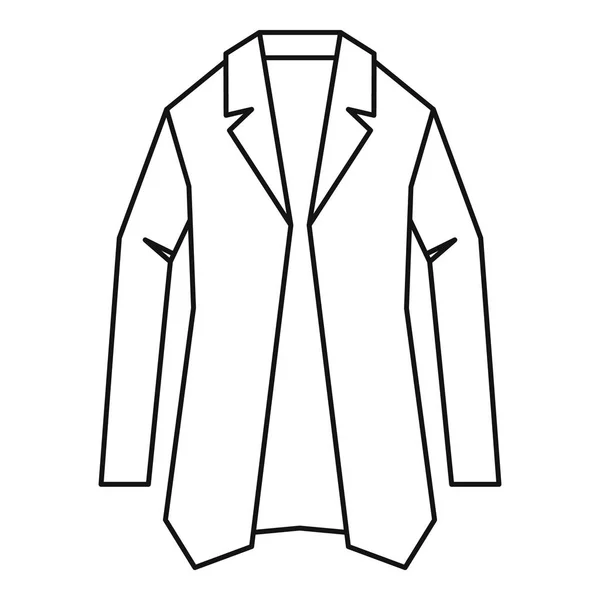 Icona giacca, stile contorno — Vettoriale Stock